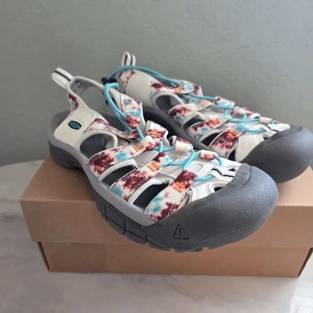 Keen White Multicolor Teal Bungee Athletic Sandals